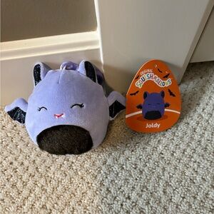 Squishmallow joldy Halloween purple bat clip Bnwt 3”